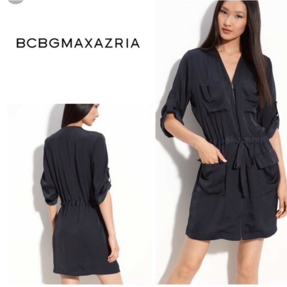 BCBGMaxAzria Dark Blue Utility Dress